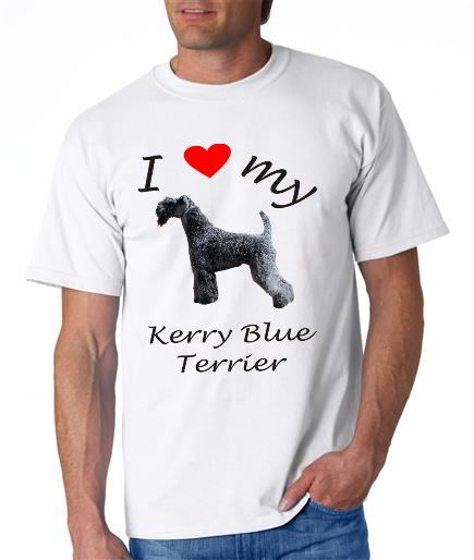 Dogs - Kerry Blue Terrier Picture on a Mens Shirt